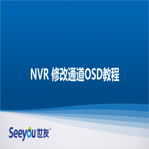 世友 NT NVR修改通道OSD教程